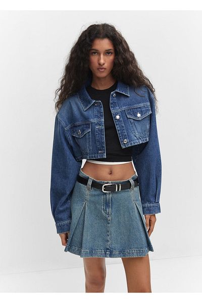 MANGO Woman Farmer miniszoknya gallérral