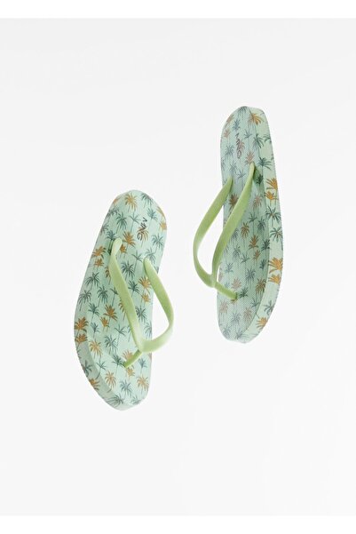 MANGO Kids Palmiye desenli parmak arası terlik