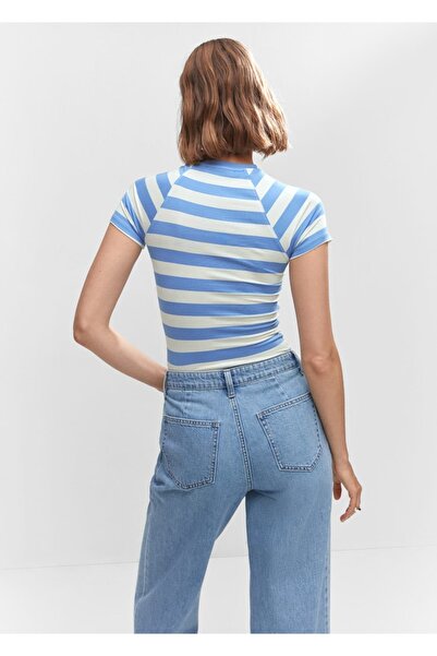 MANGO Woman Μπλουζάκι με εμπριμέ ρίγες