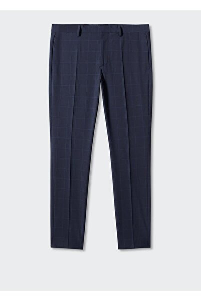 MANGO Man Süper Slim Fit Kareli Kumaş Pantolon