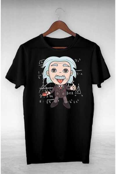 PERISENSE تي شيرت كبير الحجم مطبوع عليه ألبرت أينشتاين للرجال والنساء للجنسين