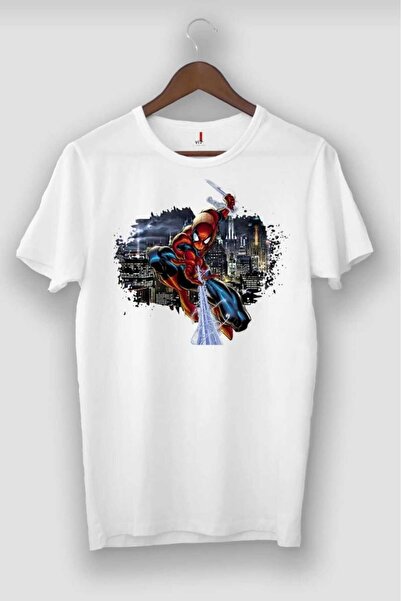 PERISENSE Unisex Femei Bărbați Urban Spiderman Tricou oversize imprimat