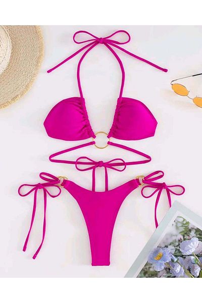 ZEKAS FASHION Bikini Set - Ring Detailed