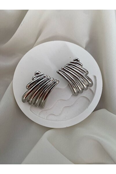 MELENY Hailey Gümüş Plaka Model Küpe