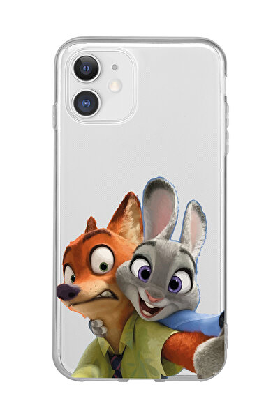 Magic Ring Iphone 11 Uyumlu Zootropolis Judy & Nick Tasarımlı Şeffaf Telefon ...