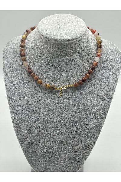 Hobimos Natural Agate Stone Necklace