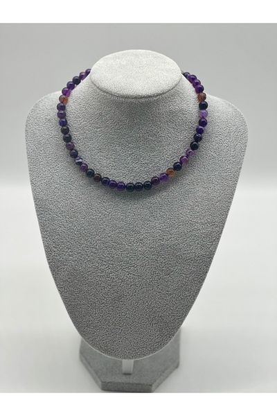 Hobimos Amethyst Natural Stone Necklace