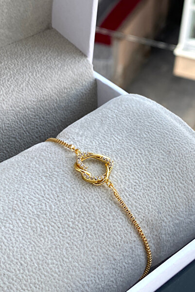 TAKIPORT Zirkon Taşlı Kalp Detay Kadın Bileklik