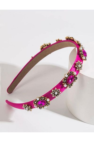 Accessories Moon Home Collection Fuchsia Design Special Coroana de damă colorată strălucitoare