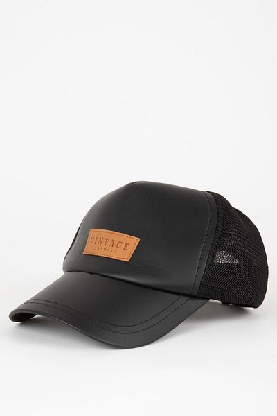 DeFacto Men's Faux Leather Cap Hat W8557AZ24SM