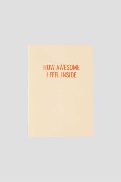 gentry Pastel Tone Striped Design Notebook with Slogan Detail| A5 Notebook| 88 Sheets