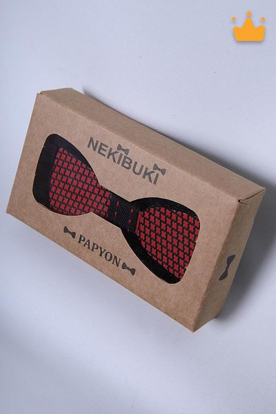 Babyhola 1-16 Years Old Red Wooden Boy Bow Tie Birthday Boxed Wooden Baby Boy Gift