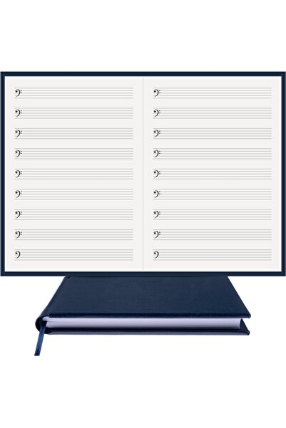 BİDEFTER دفتر ملاحظات موسيقي (مفتاح FA) 100% صناعة يدوية، خياطة يدوية (خيوط) ...