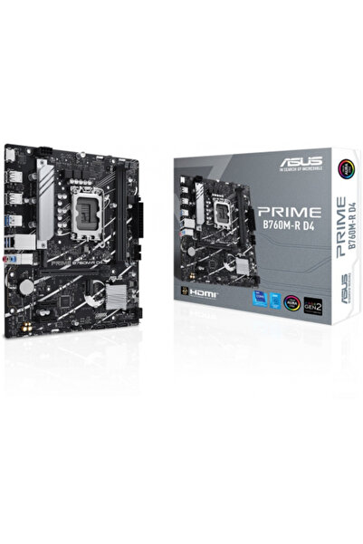 ASUS Prime B760M-R D4, 2Xddr4, 2X M.2, Hdmi, 12-13-14.Generation, Lga1700 Soc...