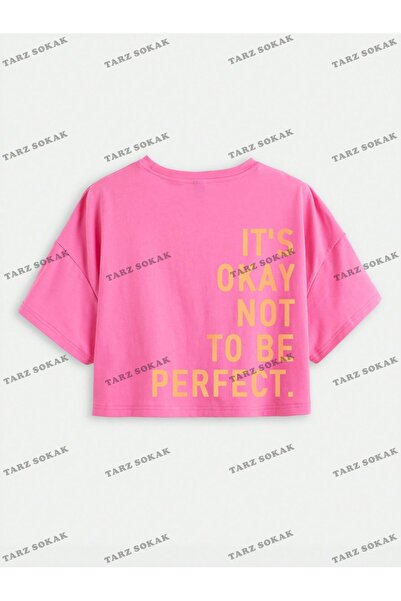 Adrift Skraćeni kroj CKOD-232913 Pismo Štampano Okrugli izrez Oversize kroj K...