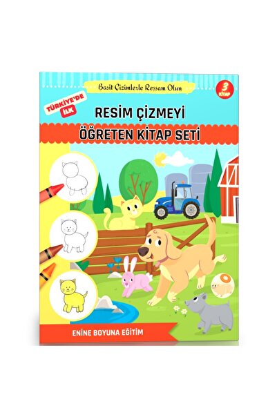 Enine Boyuna Eğitim Resim Çizmeyi Öğreten Kitap Seti (3 Kitap)