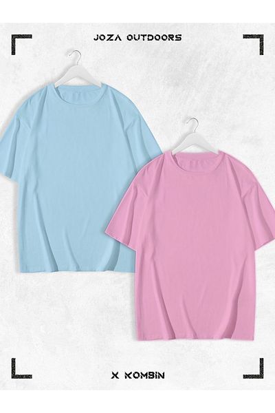 Joza Outdoors Tom and Jerry με μοτίβο Lover Oversize T-Shirt Σετ 2 τεμαχίων - Unisex Συνδυασμός
