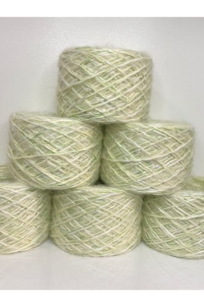 göçer Κρέμα Moher Green Glitter Sheer Cream Sequin Τελευταία 5 Μάσκα 550 γρ.