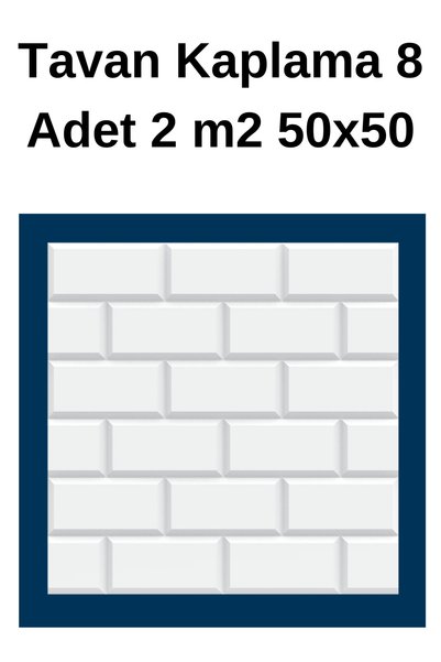STROPİYER YENİCE Tavan Kaplama 8 Adet 2 m2 50x50