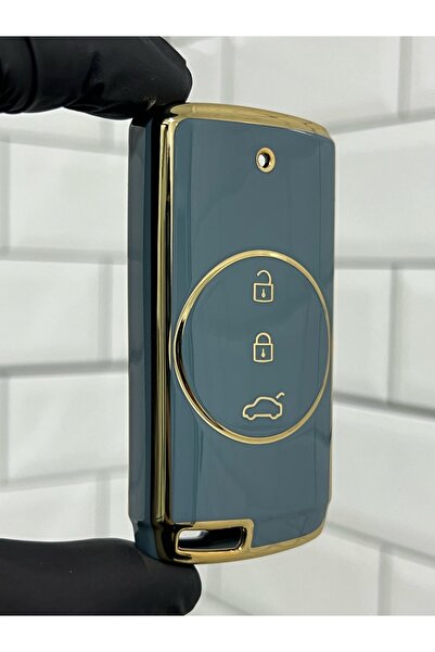 BARKAS ELEKTRONİK حافظة مفاتيح متوافقة مع Chery Tiggo 7 Pro باللون الرمادي