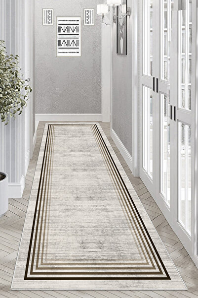 Thalia Home Kaymaz Tabanlı Yıkanabilir Baskılı Yolluk Halı