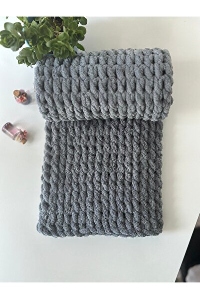 Genel Markalar Hava Geçirgen El Örgü Puffy Bebek Battaniye 90x90 cm Tek Ebat ...