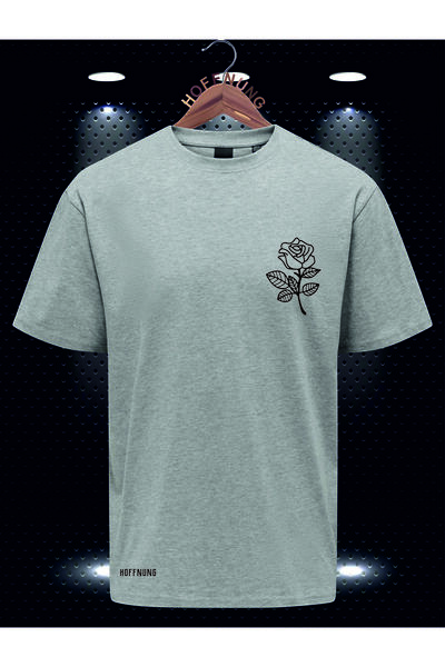 HOFFNUNG Μπλουζάκι Unisex Love Flower με τύπωμα