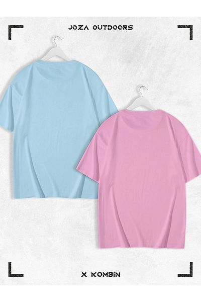Joza Outdoors Unisex Floral Tom Jerry με μοτίβο Oversize T-Shirt Σετ 2 - Αγαπημένος Συνδυασμός Χρωμάτων