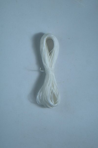 Eskişehir hobi sanat Περλέ Λευκό 25 μέτρα 0,8 mm κερωμένο σχοινί (Κολιέ Κοσμήματα Σχέδιο Βραχιόλι Σέλας Δερμάτινο νήμα ραπτικής)