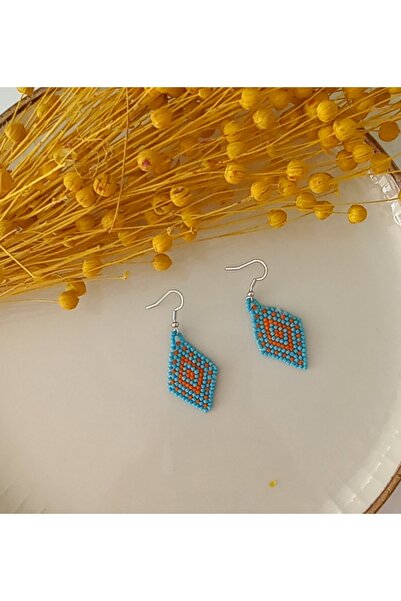 İPAR AKSESUAR Needlework Handmade Sand Bead Earrings
