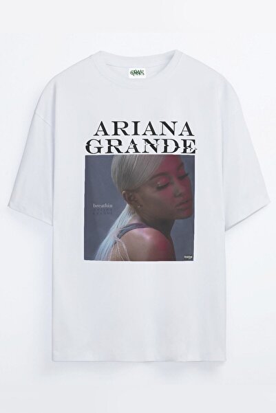 Grove Fashion Unisex Ariana Grande Breathin Printed Oversize T-shirt