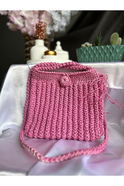 Myend Ψάθινη τσάντα, Τσάντα ώμου Raffia Weave