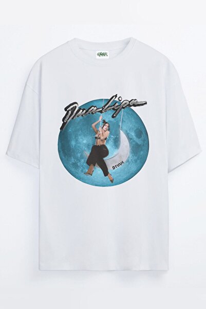 Grove Fashion تي شيرت دوا ليبا كبير الحجم مطبوع للجنسين