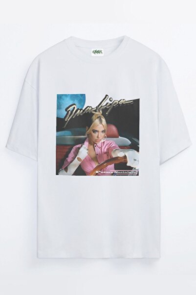 Grove Fashion Unisex Ii Future Nostalgia Dua Lipa Printed Oversize T-shirt