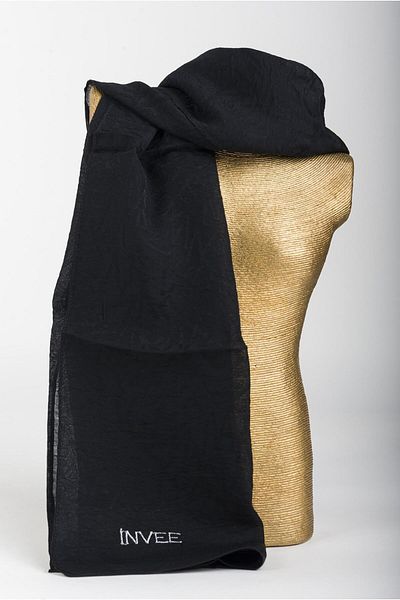 Invee 1550 Model Patterned Shawl - Black Incubated