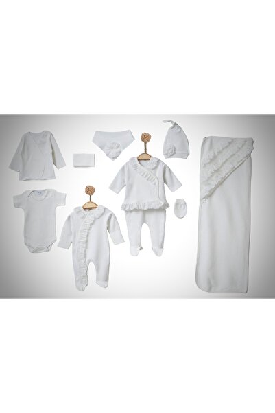 Zıpır Baby Krem Fisto Detaylı 10 Lu Hastane Çıkışı Zıbın Seti