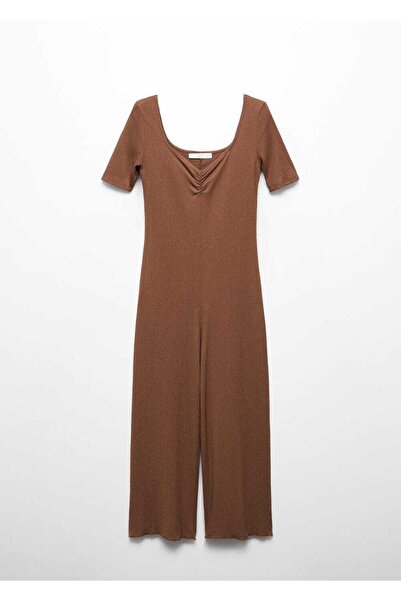 MANGO Woman Büzgülü uzun tulum