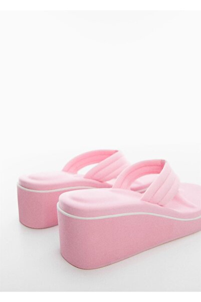 MANGO Woman Kapitone Platform Sandalet