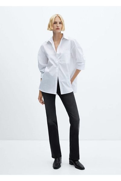 MANGO Woman Low-waisted flare jeans