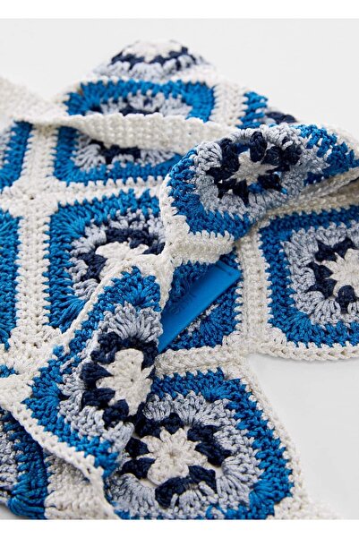 MANGO Woman Tokalı kroşe çanta