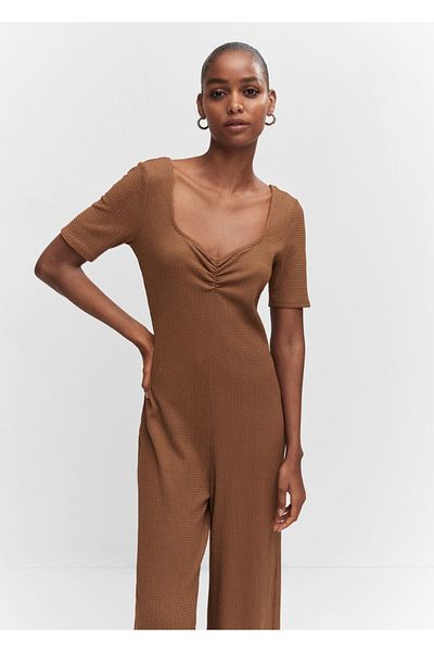 MANGO Woman Συγκεντρωμένο μακρύ ολόσωμο