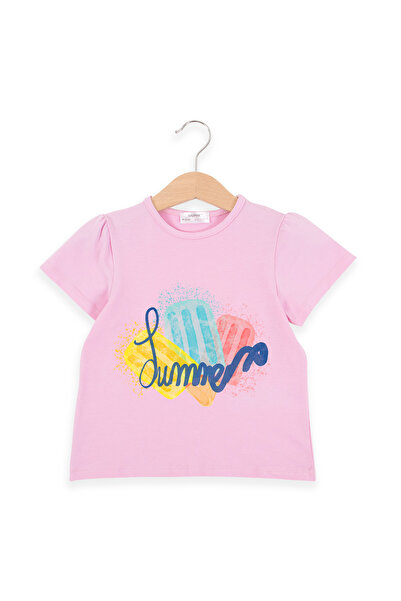Mavipink Κοριτσίστικο ροζ χρώμα 100% βαμβακερό καλοκαιρινό παγωτό μπλουζάκι μ...