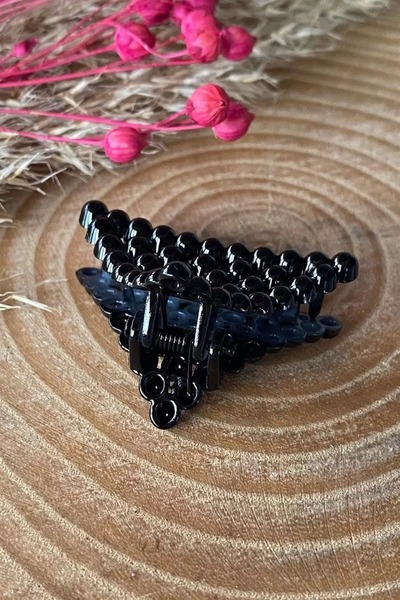 Stone Family Triangle Figured Latch Buckle Black Color