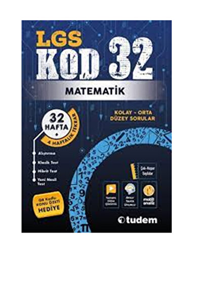 Kollektif Tudem 8. Sınıf Matematik KOD 32 Denemeleri