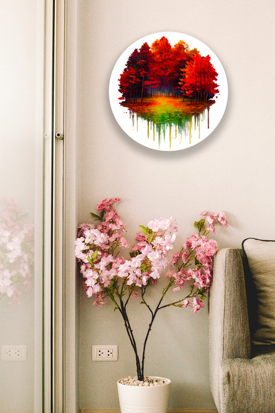 Nod Leaf Mdf Wood Wall Painting – Decorative Ornament for Living Room, Bedroo...
