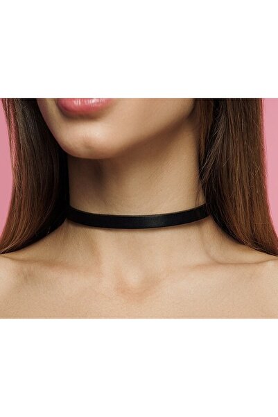 MutluBiDünya Vintage Deri Choker Kolye