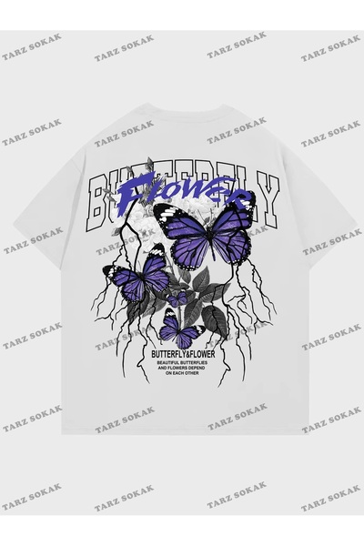 Tarzsokak Tricou cu grafic fluture și flori pentru bărbați KOD Trend