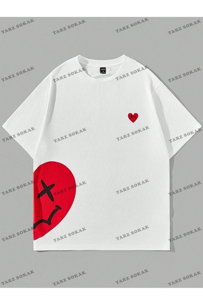 Tarzsokak Tricou cu inimă pentru bărbați KOD Trend Hypemode Casual