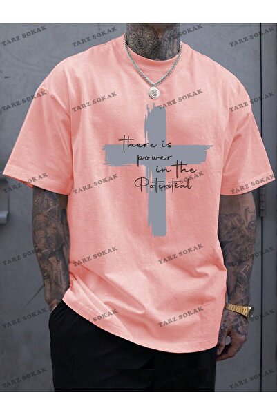 Tarzsokak Tricou pentru bărbați cu imprimeu KOD Trend cu cruce și slogan