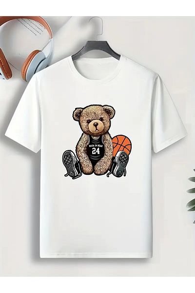 AMMA Μπλουζάκι Unisex Teddy Beat Basketball Ball με στάμπα 100% βαμβακερό ύφασμα Premium